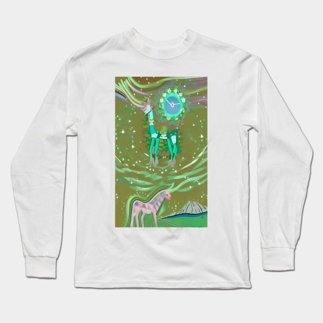 Llama Unicorn Dream Long Sleeve T-Shirt by Nirvana Llamas